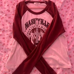 No comment Nashville country music record long sleeve tee